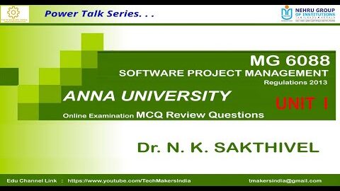MG6088 | MCQs| Unit I PROJECT EVALUATION AND PROJECT PLANNING|Anna University | Dr. N. K. Sakthivel
