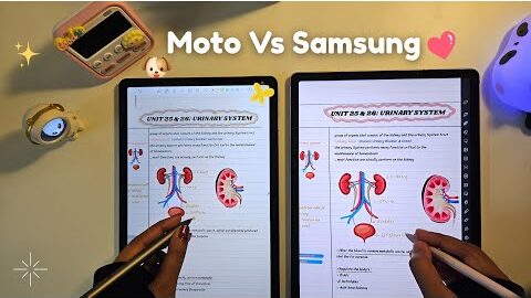 Moto Pad 60 Neo vs Samsung S9 fe + Notes | Starnotes Comparison 🤗📝 For Students