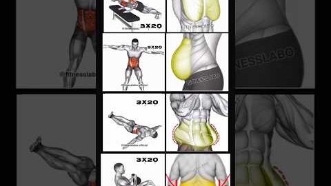 🔥 4 Killer Oblique Exercises | 3×20 Reps for Solid Side Abs 💪 #fitness #absworkout