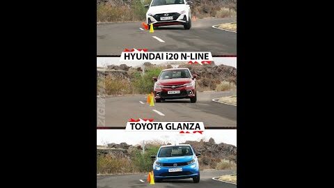 i20 N-line vs Toyota Glanza vs Tata Altroz?  #corneringtest #shorts