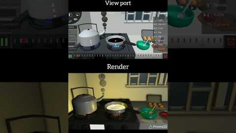 Cooking 3D animation on mobile with Prisma 3D app #3d #anime #app #prisma3d