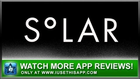 Solar: Weather iPhone App – Best iPhone App – App Reviews