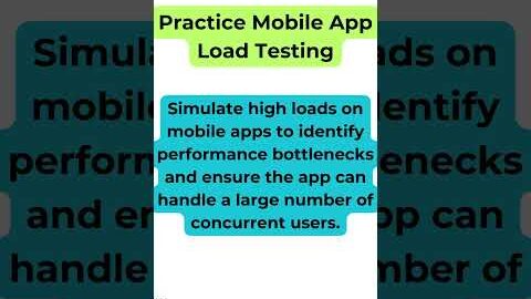 Practice Mobile App Load Testing #softwaretesting #mobiletesting