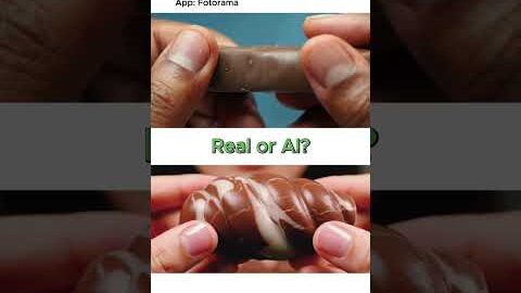 Real or AI viral ASMR satisfying chocolate slicing cutting video generator