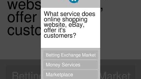 What service does online shopping website, eBay, offer it’s customers?
