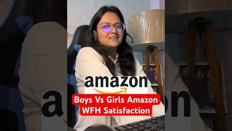 Amazon Work from home Boys Vs Girls Satisfaction Ratio #vcs #workfromhome #job #remotejobs #shorts