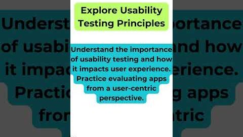 Explore Usability Testing Principles #softwaretesting #mobiletesting