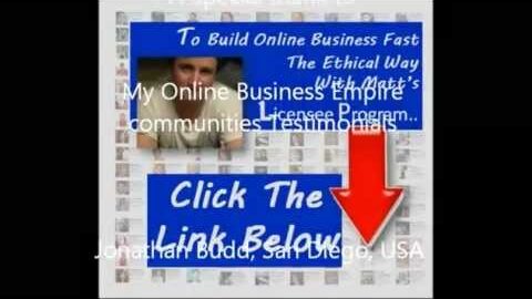 My Online Business Empire MOBE License Rights Program Review|My Online Business Empire|Matt Lloyd
