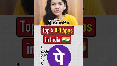 Top 5 UPI Apps in India 🇮🇳 #shorts #top5 #top10 #upi #india #fyp #onlinepayment #quiz #ytshorts  .