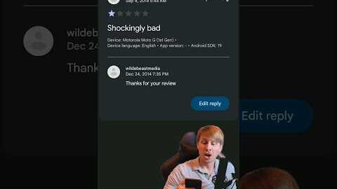 These reviews of my Android app are lulz 😂