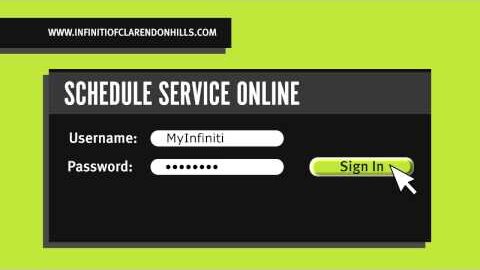 Schedule Your Service Online – InfinitiCH.com