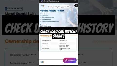 Check Used Car Service history Online | Malayalam |