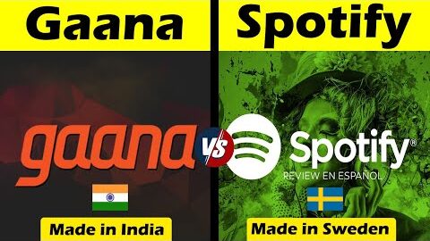 Gaana VS Spotify Music App Comparison in Hindi #shorts #short